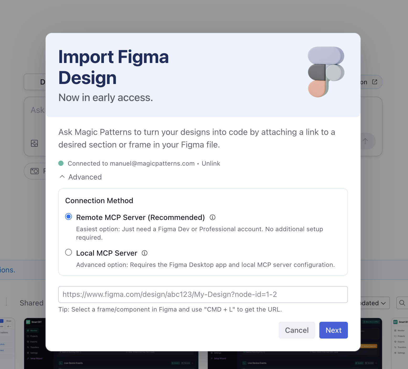 Final design - Advanced local Figma MCP option